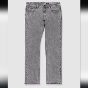 VOLCOM Men's vorta Slim Straight Fit True Vintage Black Jeans 34x31 Nwot